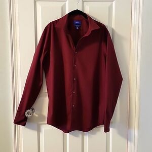 Men's maroon dress shirt